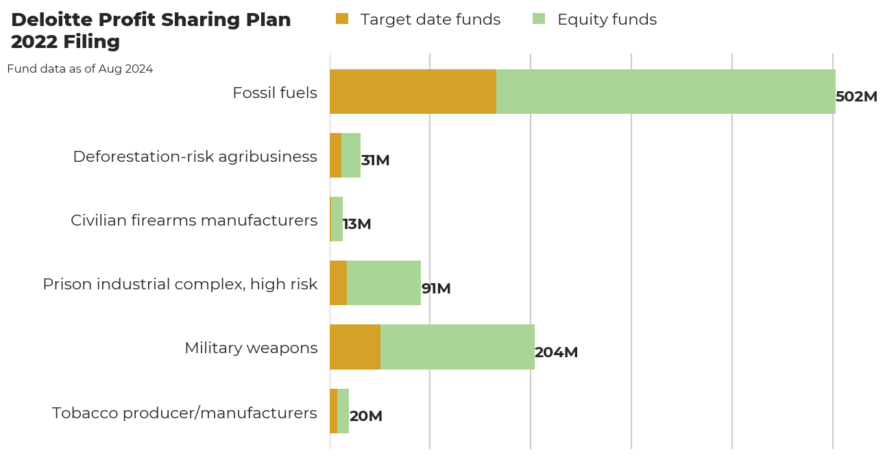 Deloitte Profit Sharing Plan flagged investments