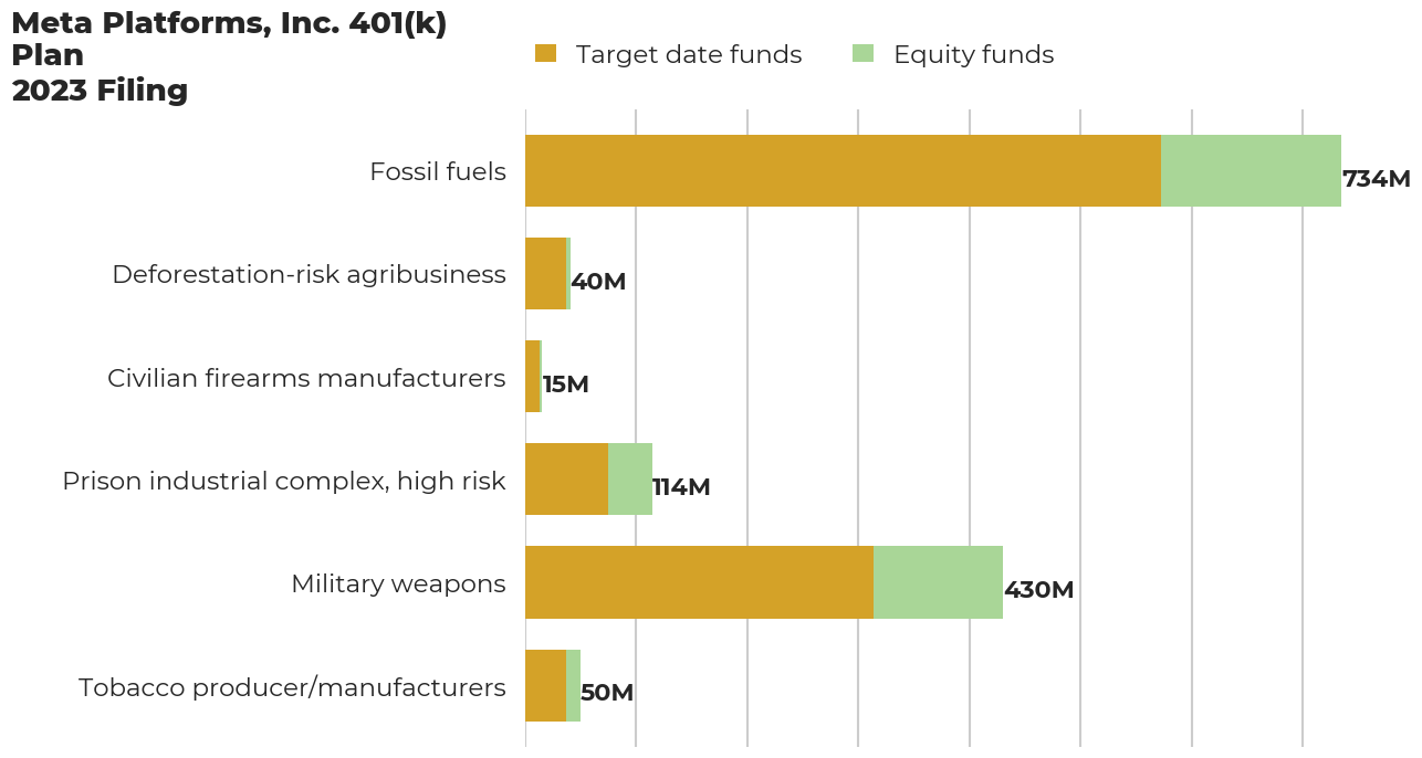 Meta Platforms, Inc 401(k) Plan flagged investments