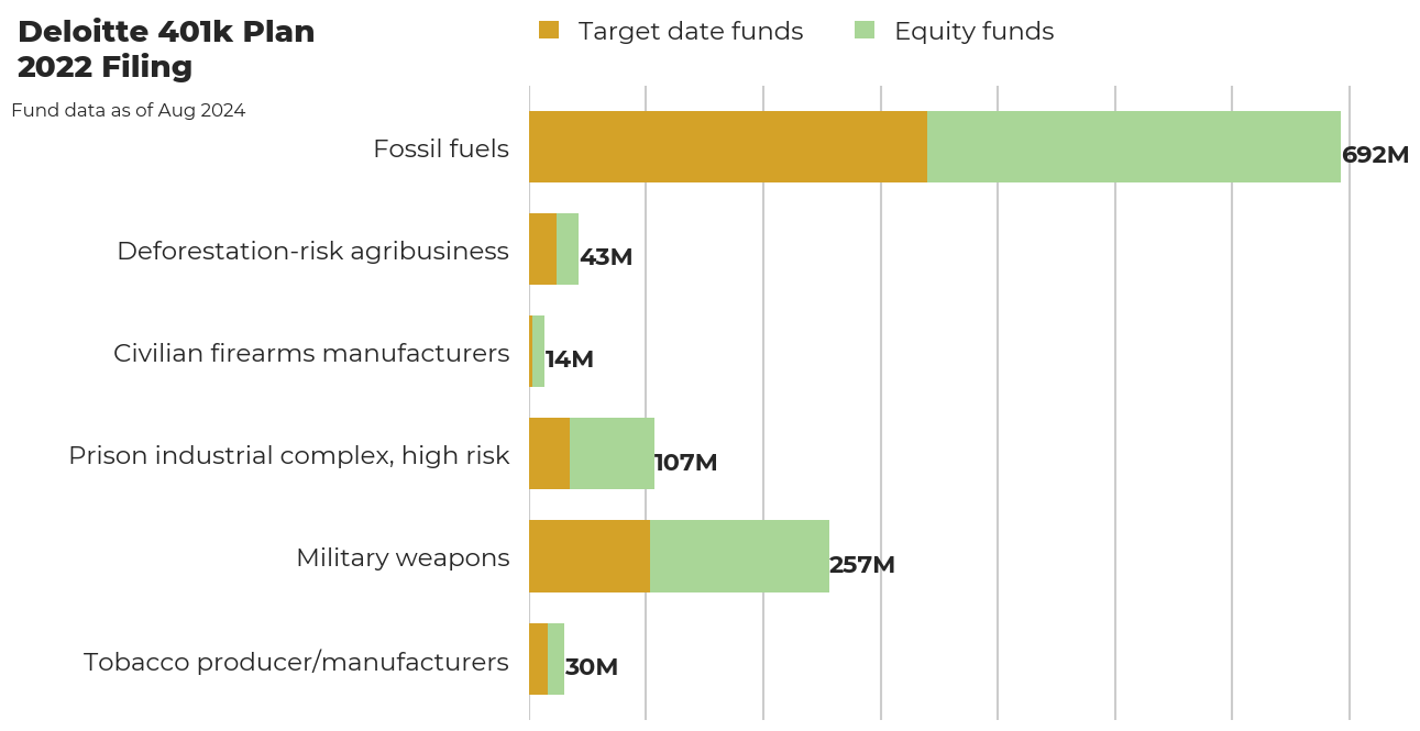 Deloitte 401k Plan flagged investments