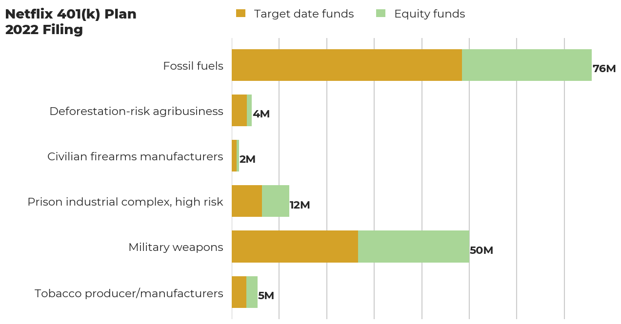 Netflix 401(k) Plan flagged investments